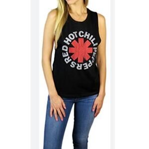 Red Hot Chili Peppers Womens Muscle Tank Black Large RHCP